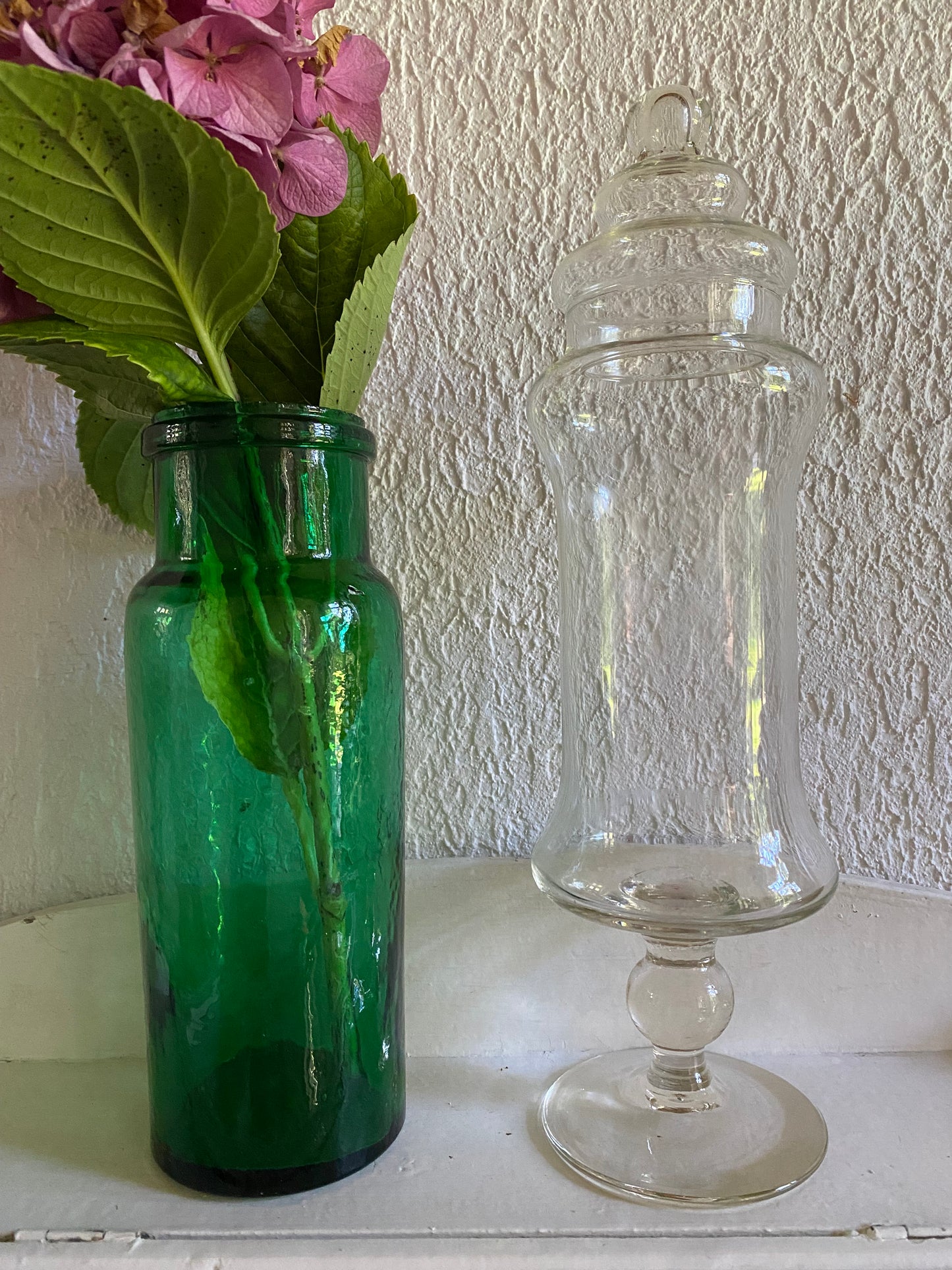 Bocaux anciens en verre soufflé