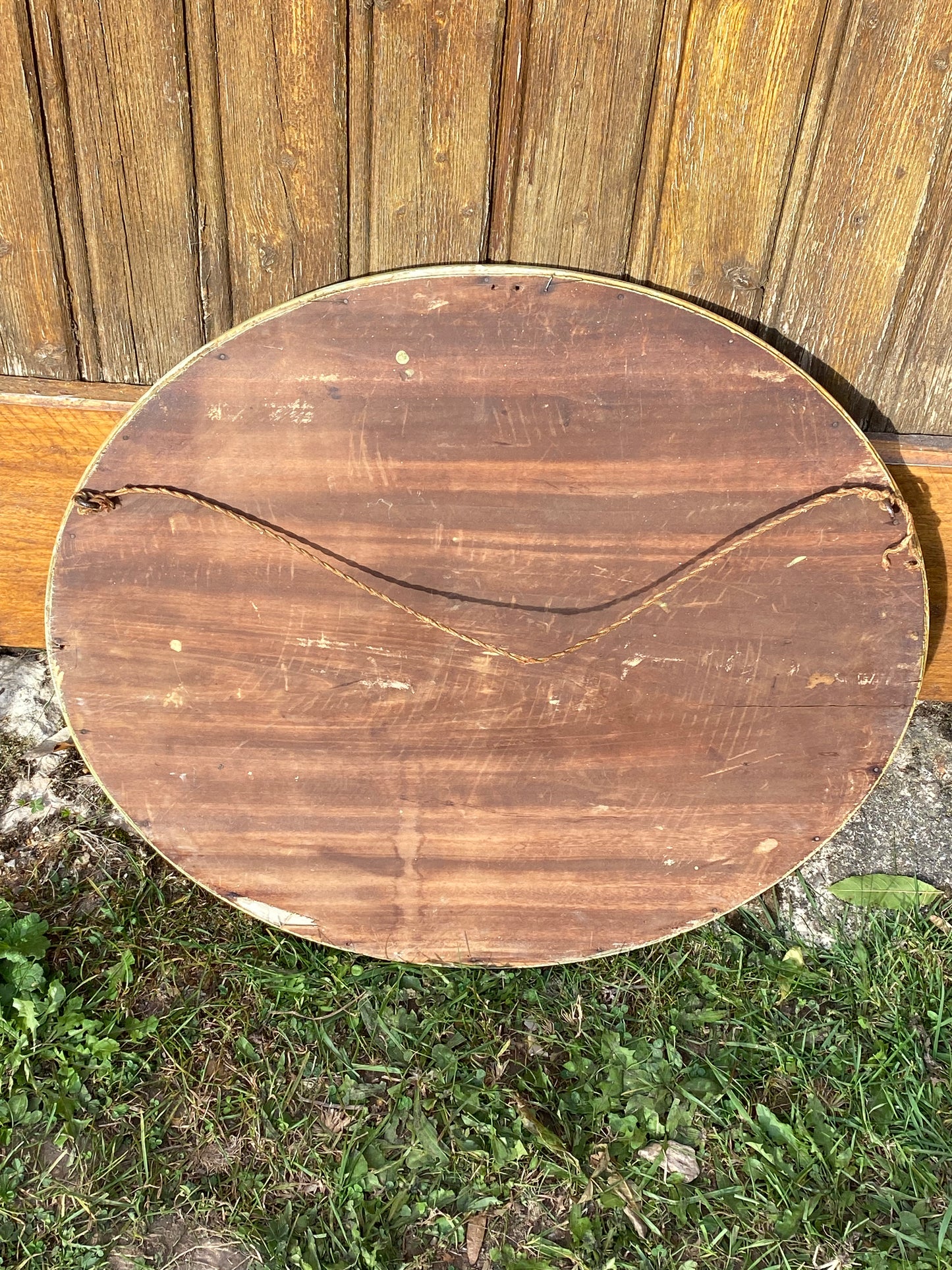 Miroir ancien aux perles époque 19ème