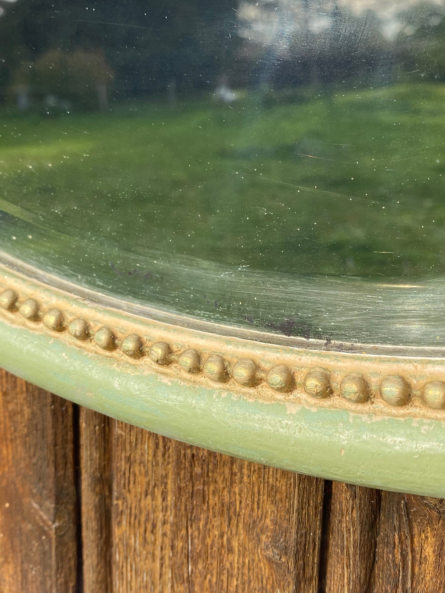 Miroir ancien aux perles époque 19ème