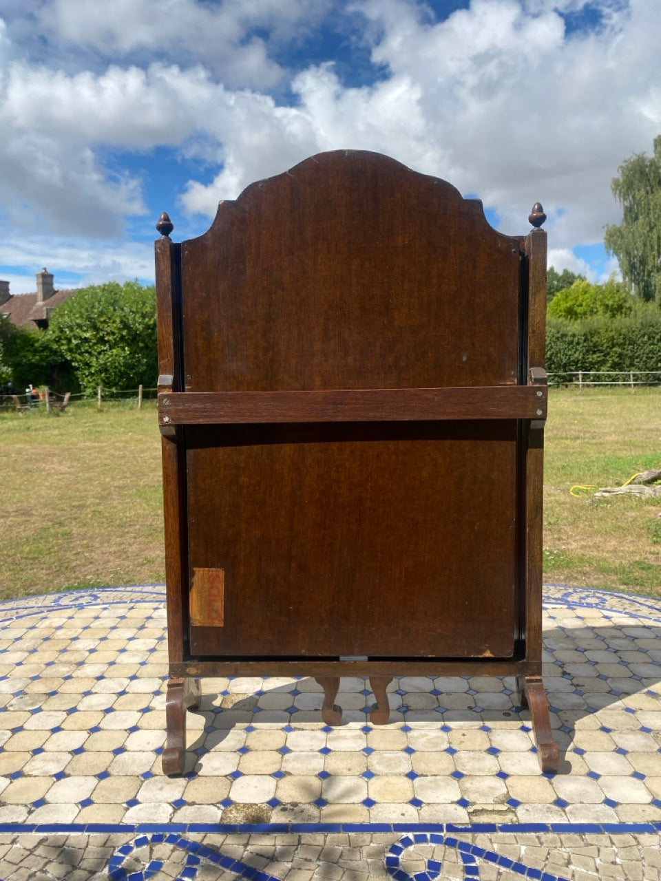 Miroir ancien triptyque en acajou – Origine anglaise, style vintage