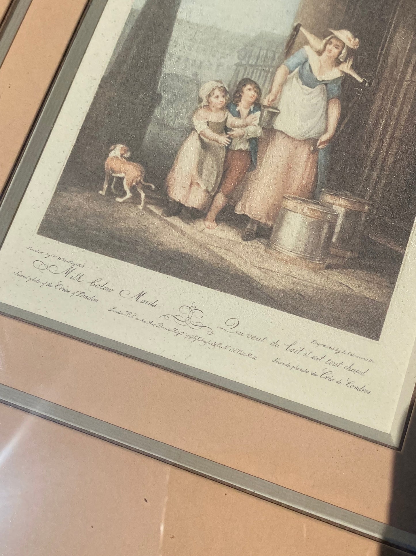 Gravure anglaise « Cries of London » d’après F.Wheatley