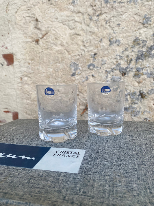 Verres en cristal à liqueur ou à dégustation Daum modèle Blanzey