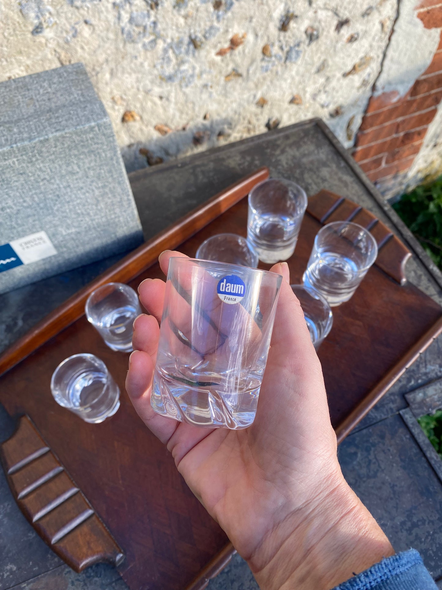 Verres en cristal à liqueur ou à dégustation Daum modèle Blanzey