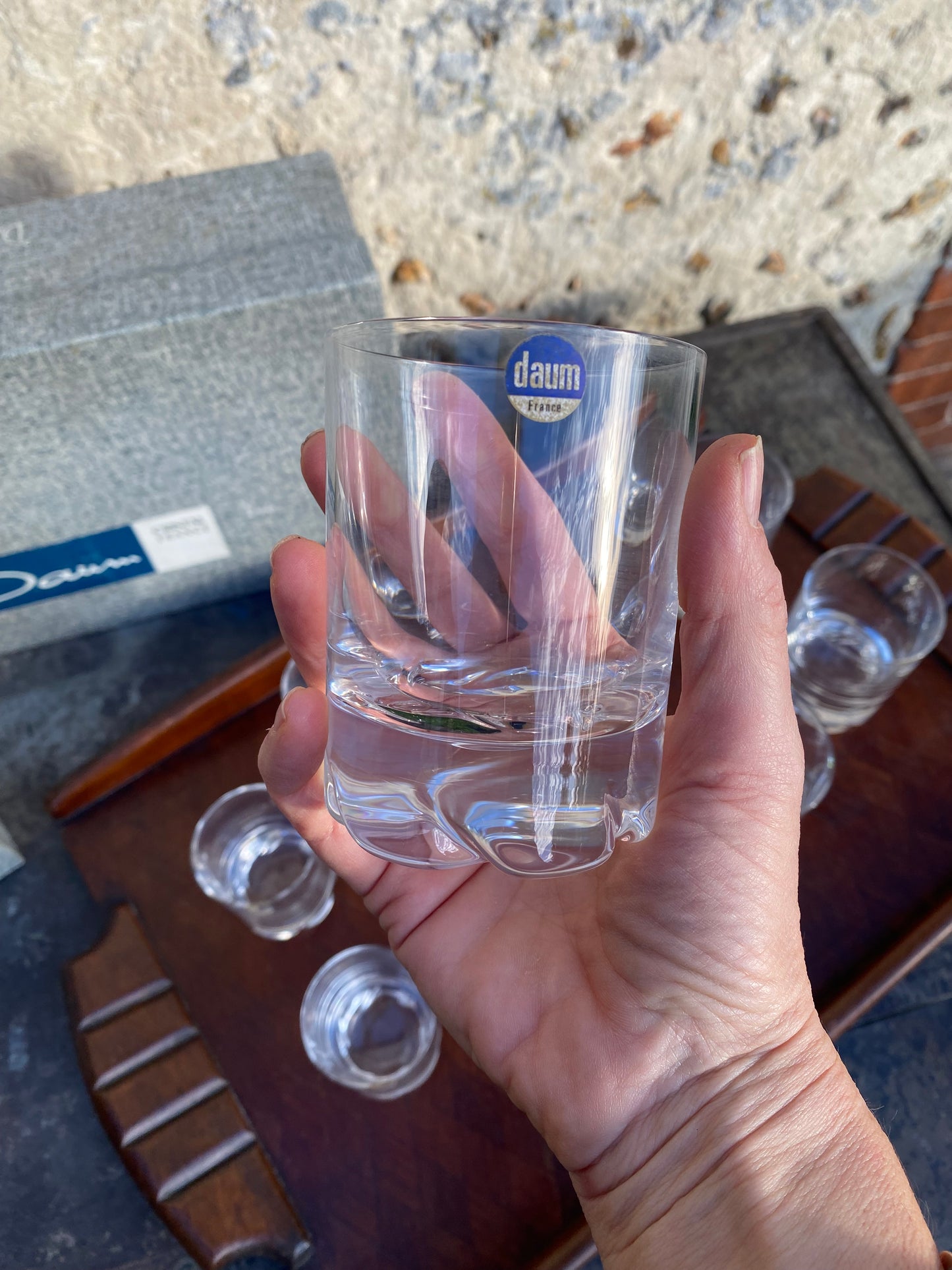 Verres à whisky ou à eau en cristal signés Daum modèle Blanzey