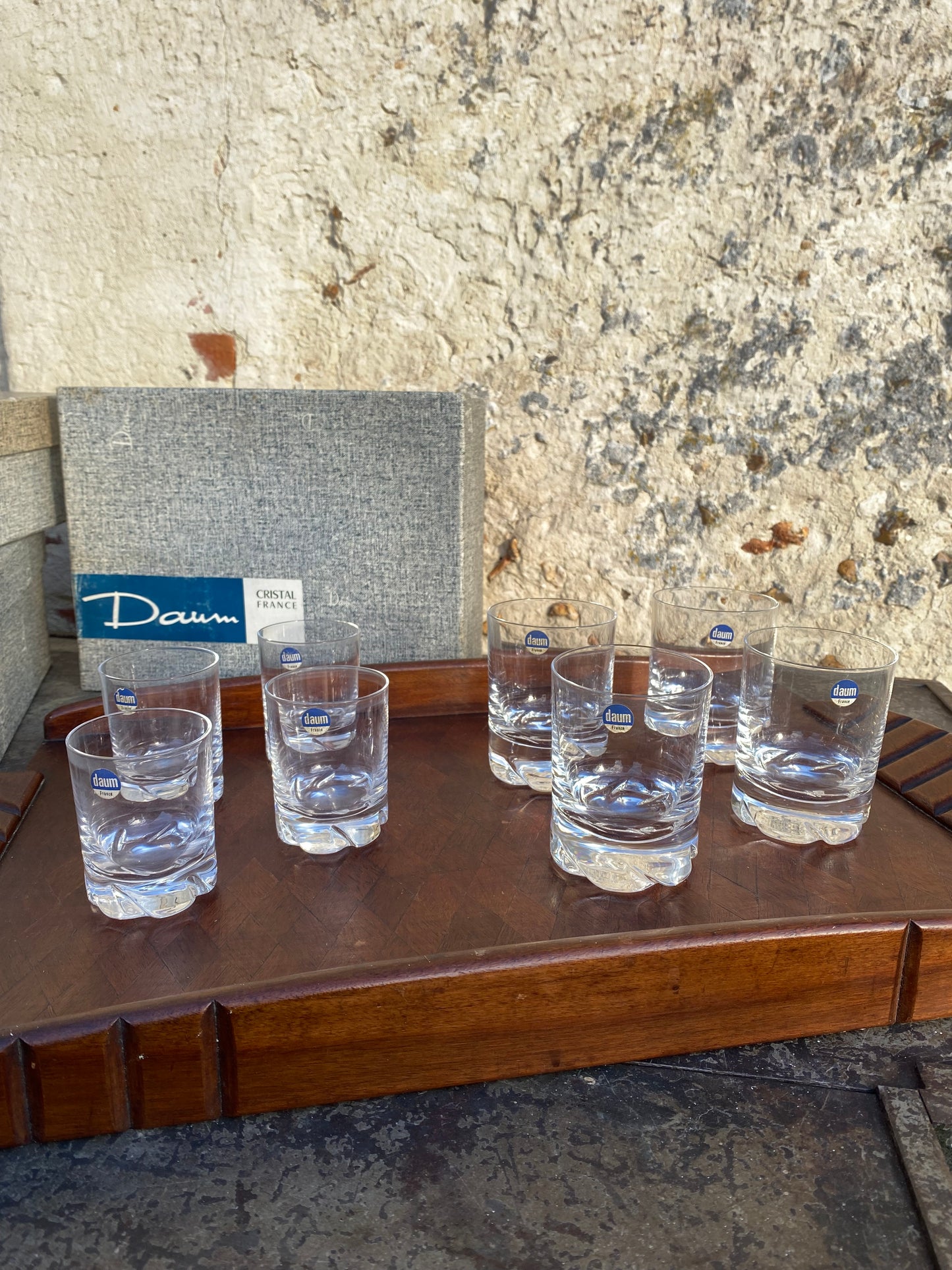 Verres en cristal à liqueur ou à dégustation Daum modèle Blanzey
