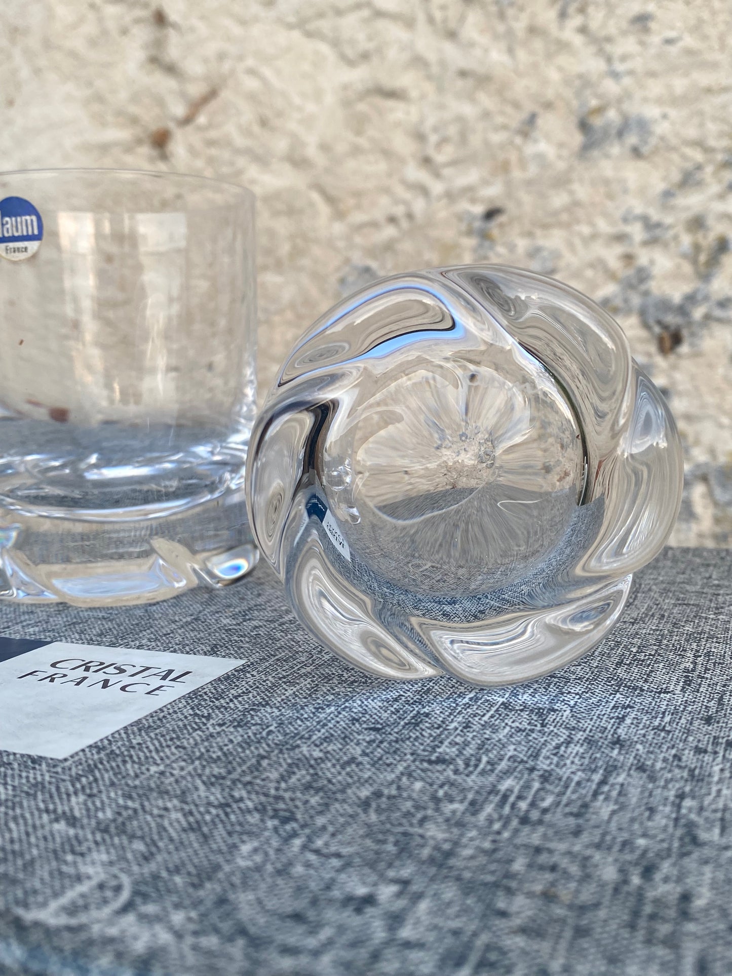 Verres à whisky ou à eau en cristal signés Daum modèle Blanzey