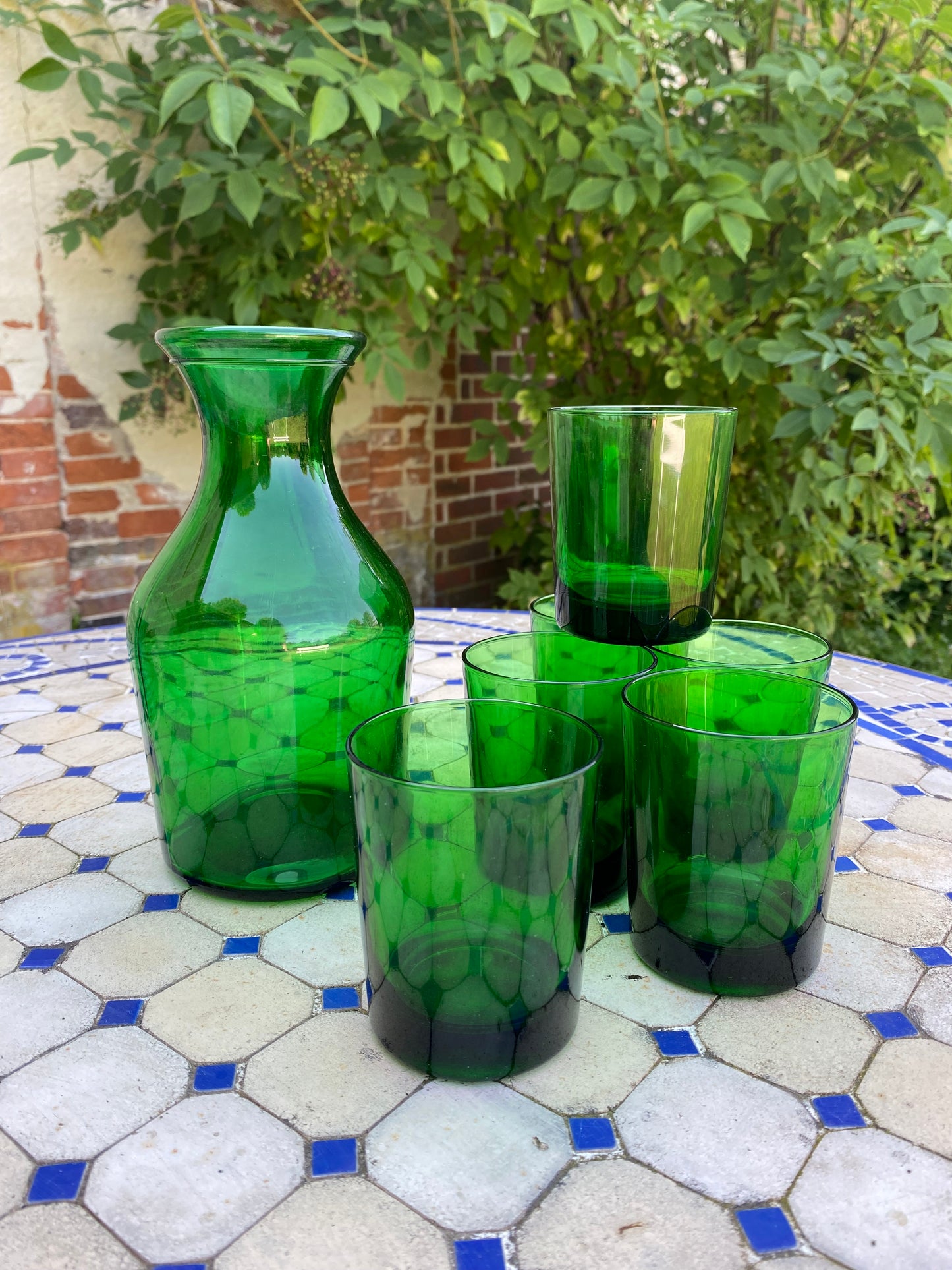 Carafe et verres vintage