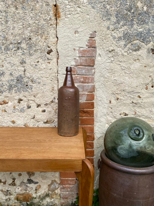Grande bouteille vintage en grès de Quimper