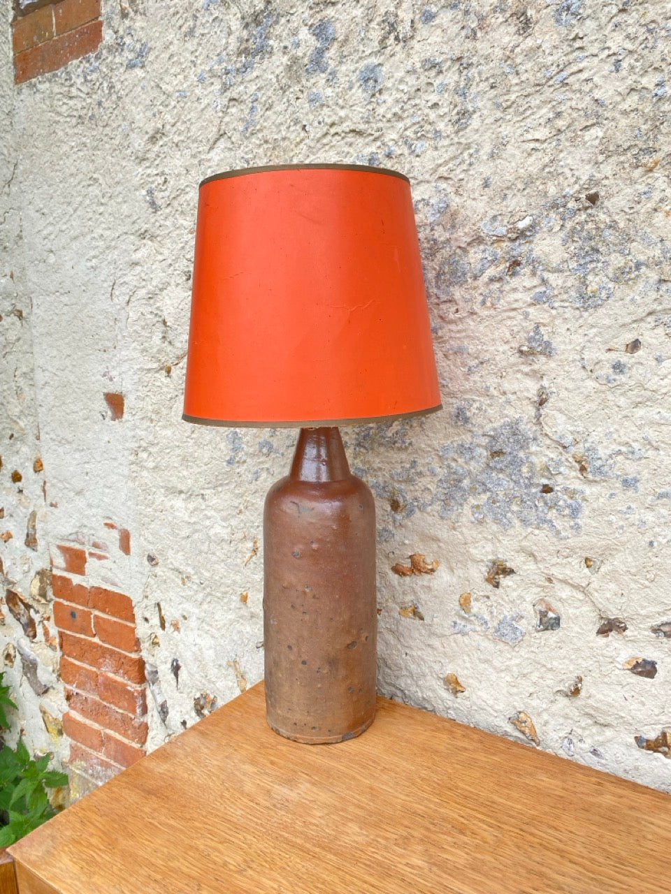 Grande bouteille vintage en grès de Quimper