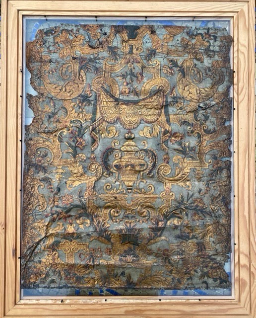 Tableau d’un fragment de cuir de Cordoue du 18ème siècle