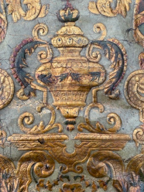 Tableau d’un fragment de cuir de Cordoue du 18ème siècle