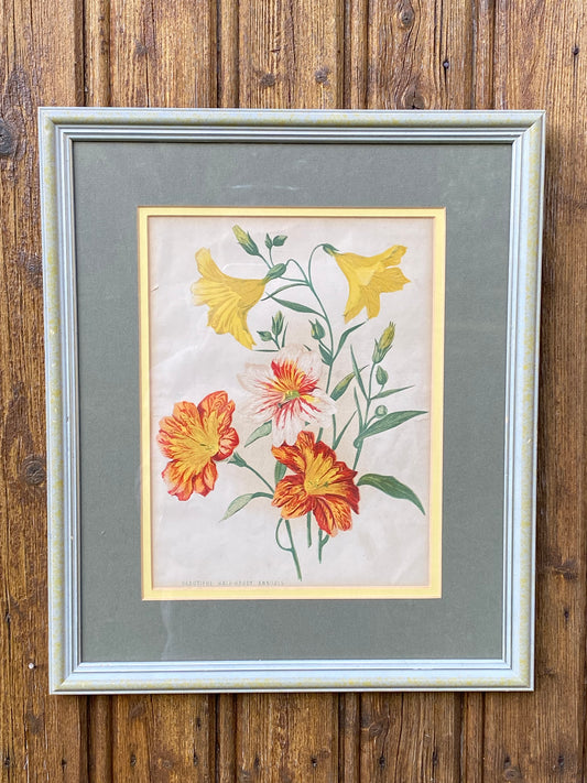 Tableau aux fleurs orange