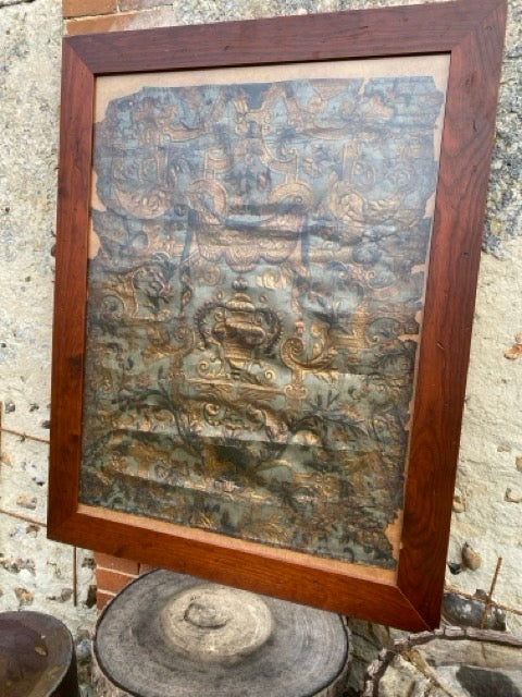 Tableau d’un fragment de cuir de Cordoue du 18ème siècle