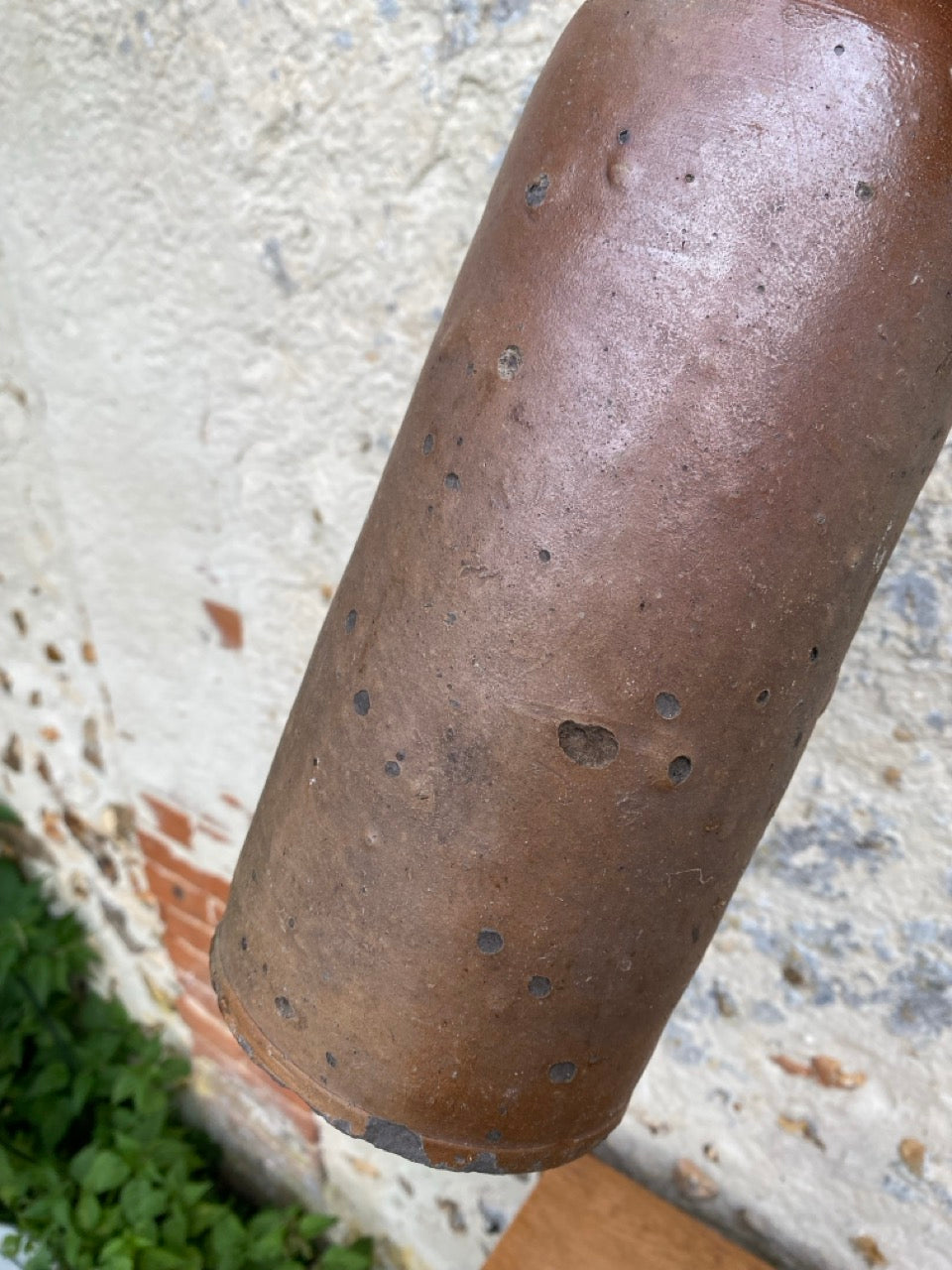 Grande bouteille vintage en grès de Quimper