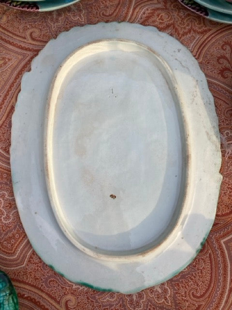 Service en barbotine Keller & Guérin Lunéville – Asperges & Artichauts