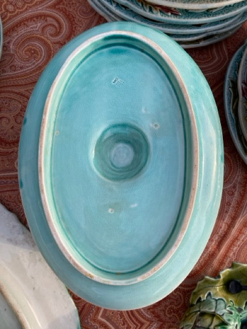 Service en barbotine Keller & Guérin Lunéville – Asperges & Artichauts