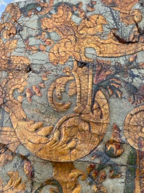 Tableau d’un fragment de cuir de Cordoue du 18ème siècle