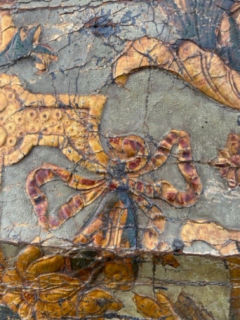 Tableau d’un fragment de cuir de Cordoue du 18ème siècle