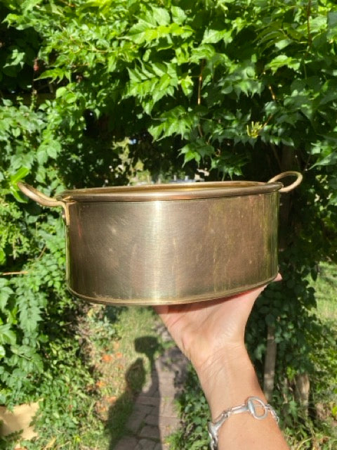 Jardinière anglaise vintage en laiton
