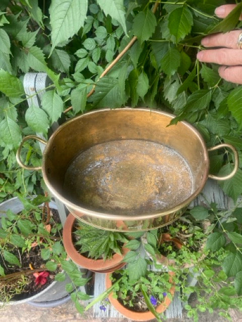 Jardinière anglaise vintage en laiton