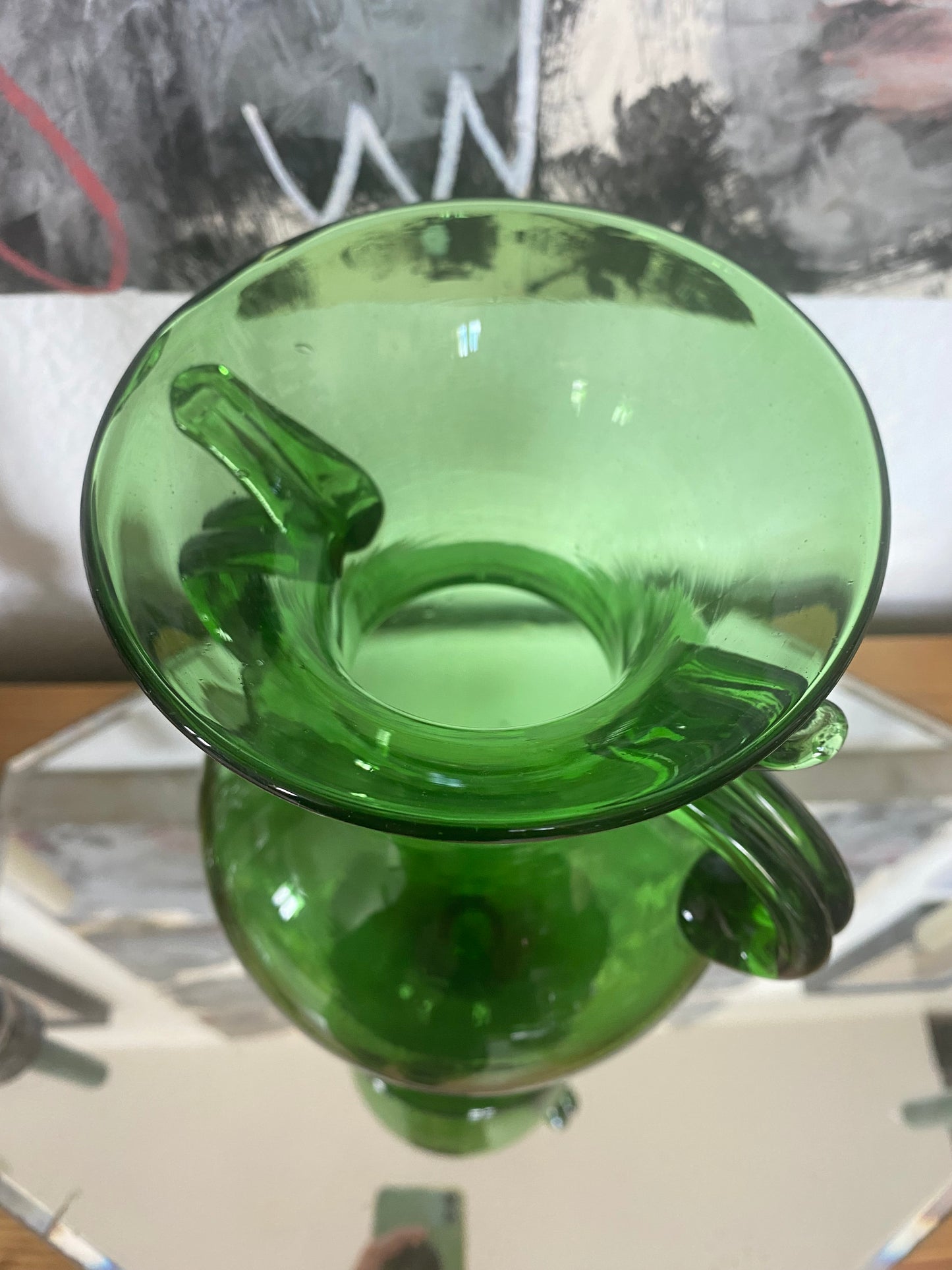 Vase en verre soufflé d’Empoli