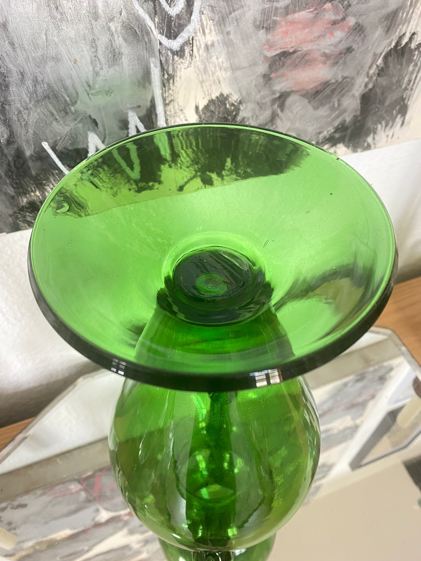 Vase en verre soufflé d’Empoli