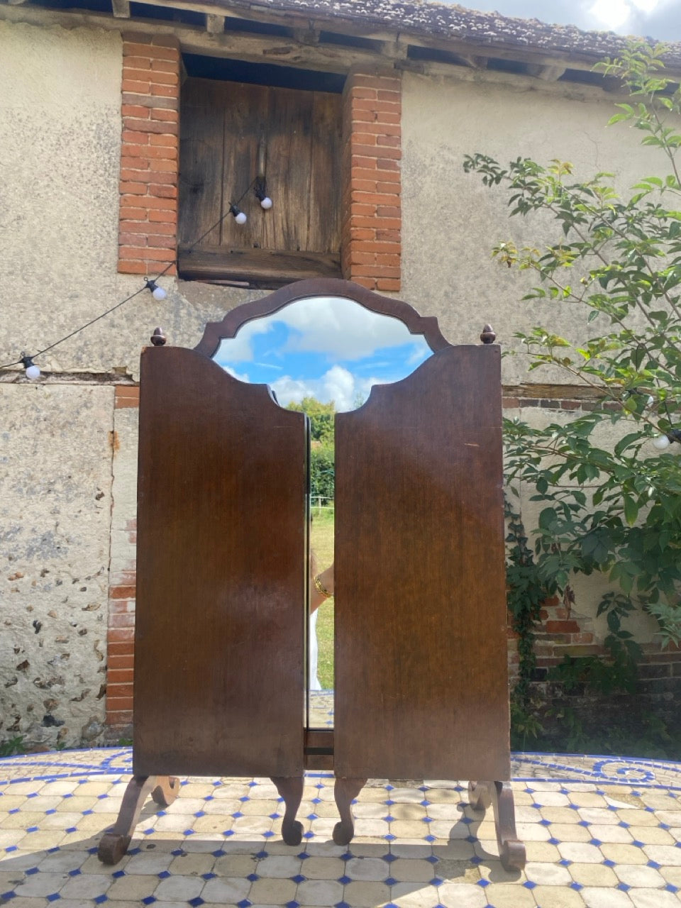 Miroir vintage anglais idéal pour commode ou coiffeuse