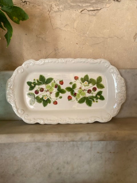 Raviers en faïence au décor de fraises - Portmeirion