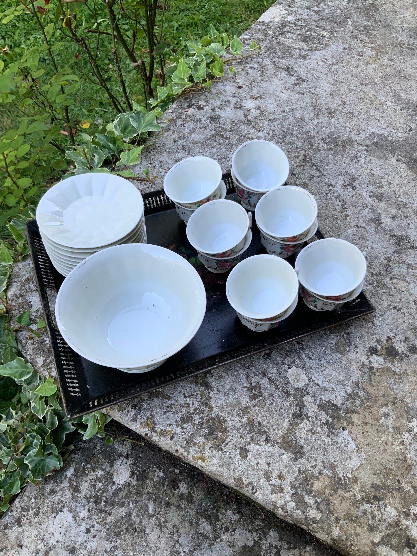 Service à café en porcelaine de Paris